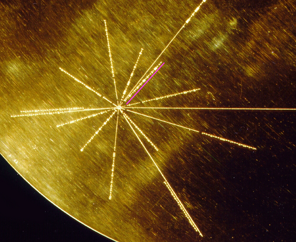 Пластинка вояджера. Вояджер 1 Золотая пластина. Вояджер 1 диск. Золотой диск Voyager 1. Золотой диск Вояджера.